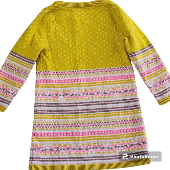 Girls OSHKOSH sweater dress size 3T pink yellow - Picture 4 of 7